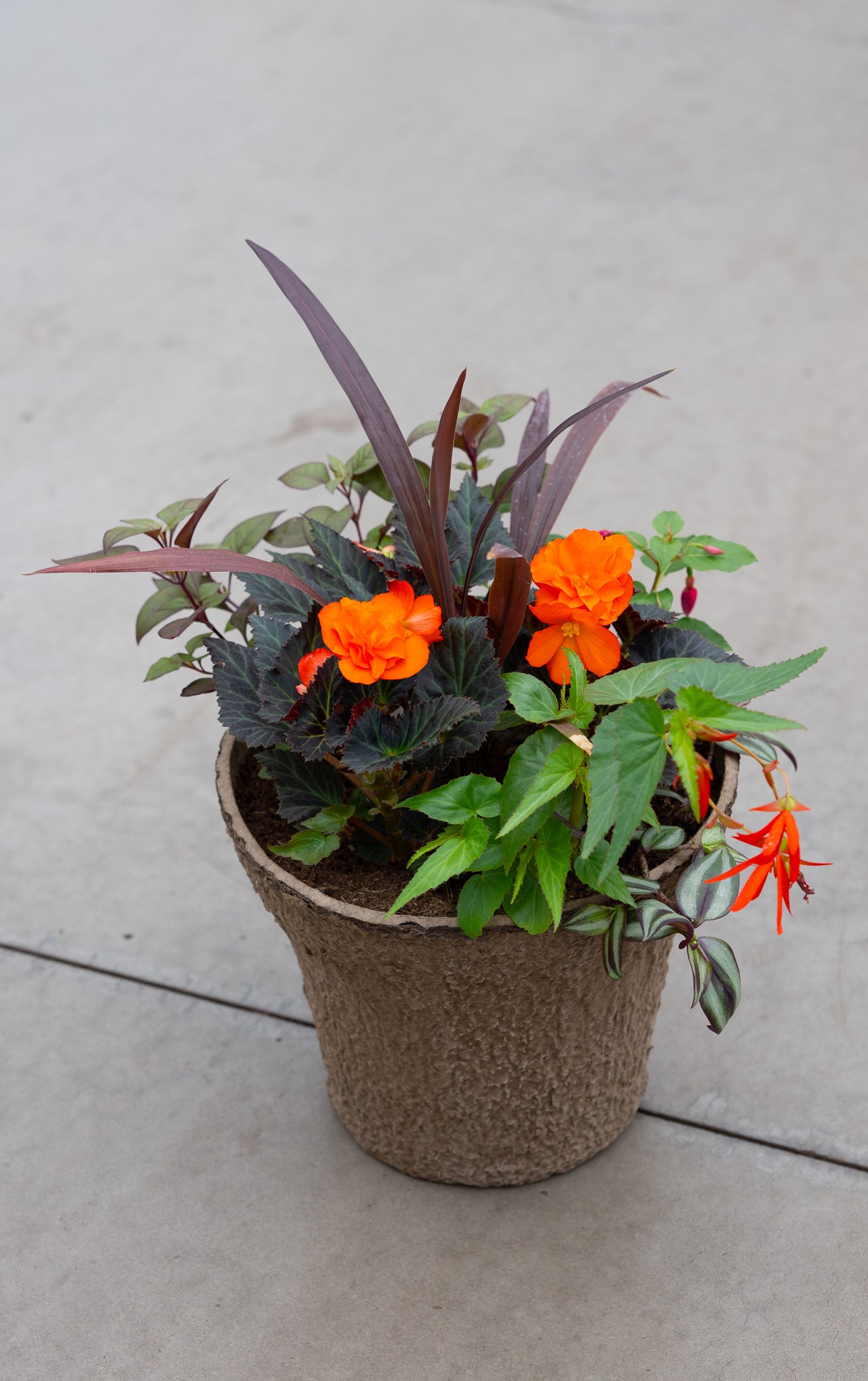 12" Premium Shade Fibre Urn Liner – Orange Blaze Mix