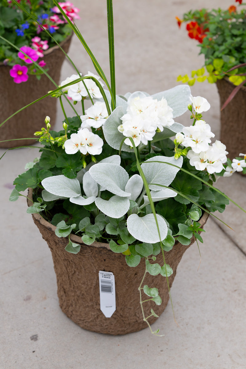 12" Premium Sun Fibre Urn Liner – Snowfall Elegance Mix